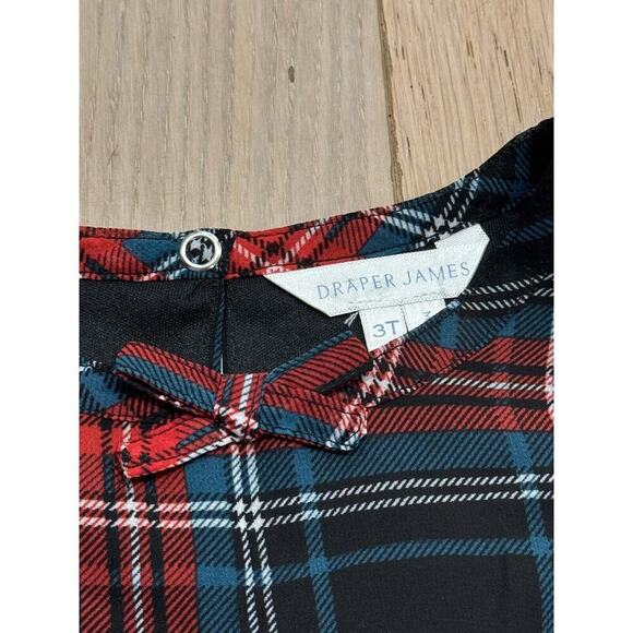 Draper James Girl's Loose Fitting Pullover Style Plaid Holiday Dress Size 3T - Picture 3 of 8